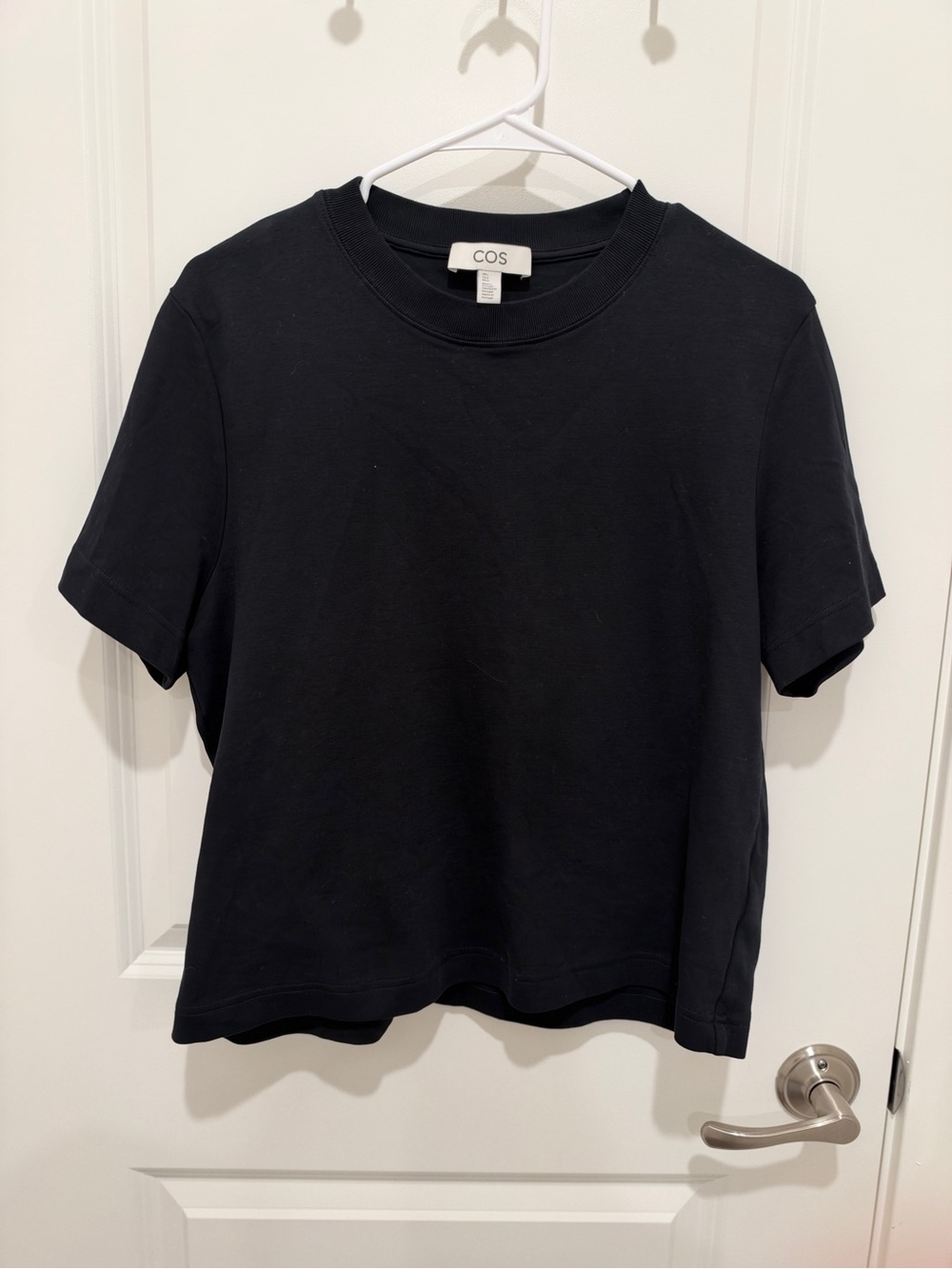 COS Black Short Sleeve T-Shirt Size L 100% Cotton